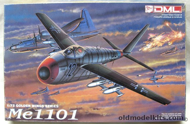 DML 1/72 Messerschmitt P1101 (Me-1101) - with Ruhrstahl X-4 Air-to-Air Missile, 5013 plastic model kit